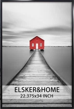 ELSKER&HOME 22.375 X 34 Poster Frame 1 Pack, Black Picture Frame For Horizontal
