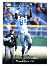 HERMAN MOORE Detroit Lions 1995 Upper Deck Football Card #38