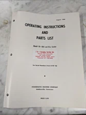 POWERMATIC OPERATOR INSTRUCTION MANUAL & PARTS LIST MODEL 30 BELT DISC SANDER