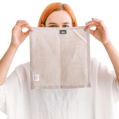 Wash Cloths for Your Face - Pure 100% Flax Linen Washcloths - 4-Pack 10x10-in...