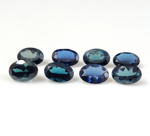 AAA Quality Natural Indicolite Blue Tourmaline 5x7MM Oval Cut Gemstone Lot 8 Pcs - Picture 6 of 8