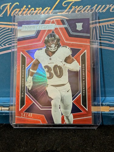 Trenton Simpson Rookies & Stars 2023 rojo paralelo #d/40 SSP RC RAVENS - Imagen 24 de 24