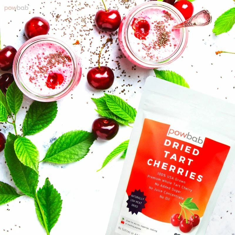 powbab Dried Tart Cherries - 100% USA Montmorency Organic, Unsweetened (3.2 oz) - Image 2 of 4