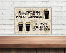GUINNESS Metal beer sign/Plaque, Mancave,beer Hut, Home Bar, beer.