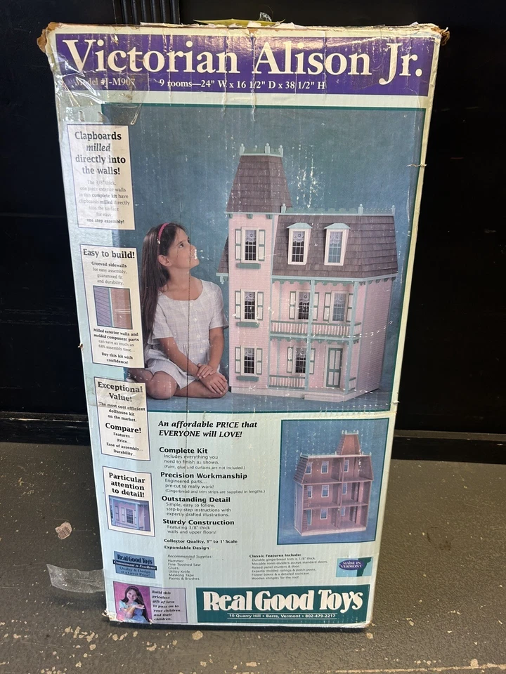 NUEVO EN CAJA Real Good Toys Alison Jr. Casa de muñecas victoriana modelo J-M907 9 HABITACIONES Foto 2 de 4