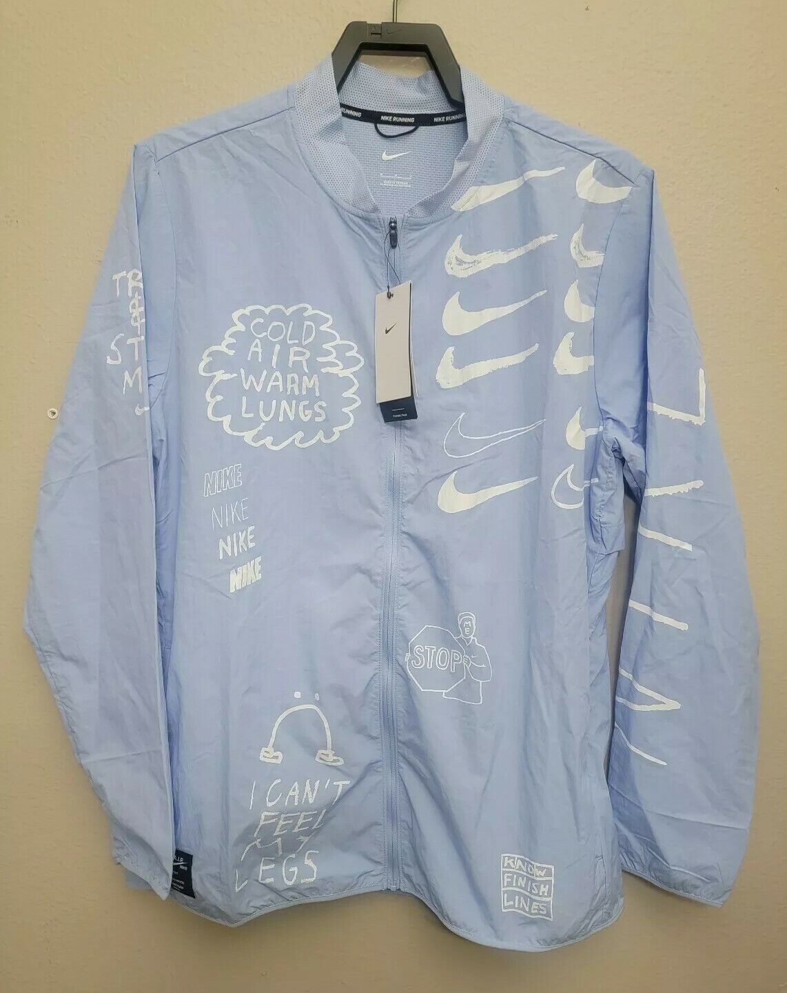 Nike Nathan Bell Printed Running Jacket Mens Size Medium 