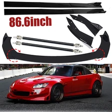 Front Bumper Lip Chin Spoiler Splitter Body Kit+Side Skirt For Honda S2000