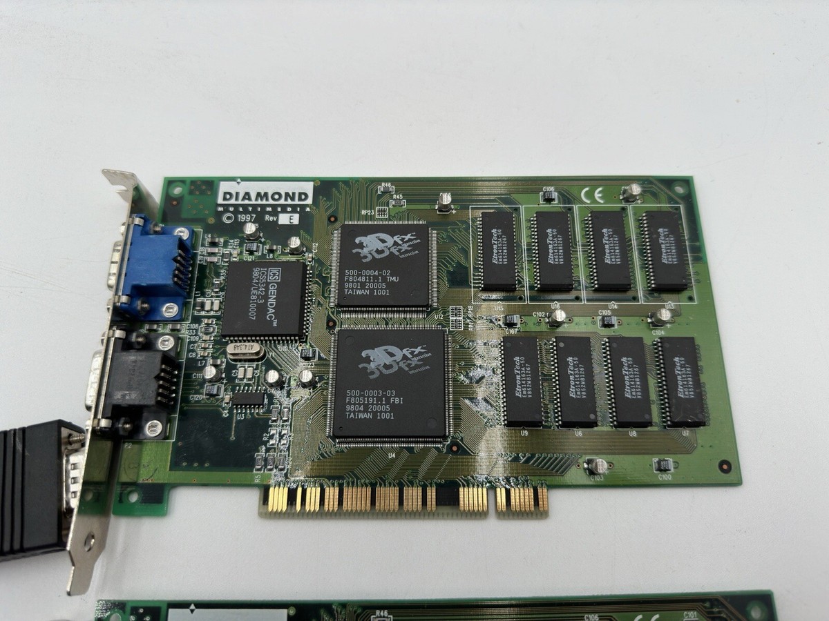 RARE LOT Voodoo 3DFX Diamond Monster 3d II PCI 12MB & 8MB + RARE LOT Voodoo 3DFX Diamond Monster 3d II PCI 12MB & 8MB +