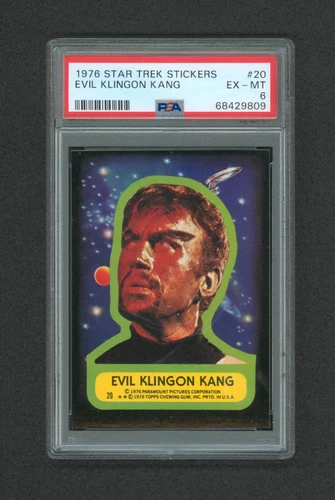 1976 Star Trek Trading Card Sticker Topps Evil Klingon Kang #20  PSA 6