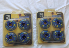 Lot 2 True Inline Skate Wheels Set of 4 Blue 72mm New Sealed