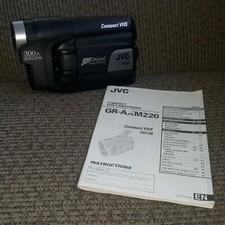 VERY CLEAN - JVC GR-AXM220 U VHS-C Compact Camcorder w manual ESTATE SALE FIND