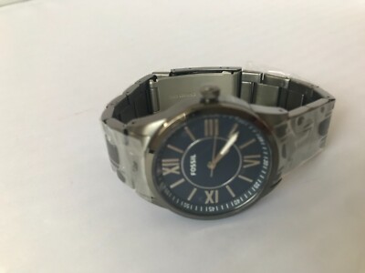 Fossil BQ1134 Classic Stainless Steel Mens Watch Blue face Wristwatch $_12.JPG?set_id=880000500F main image 4