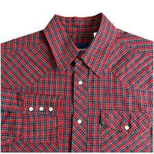 Wrangler Mens Medium Multicolor Plaid Pearl Snap Long Sleeve Western Shirt