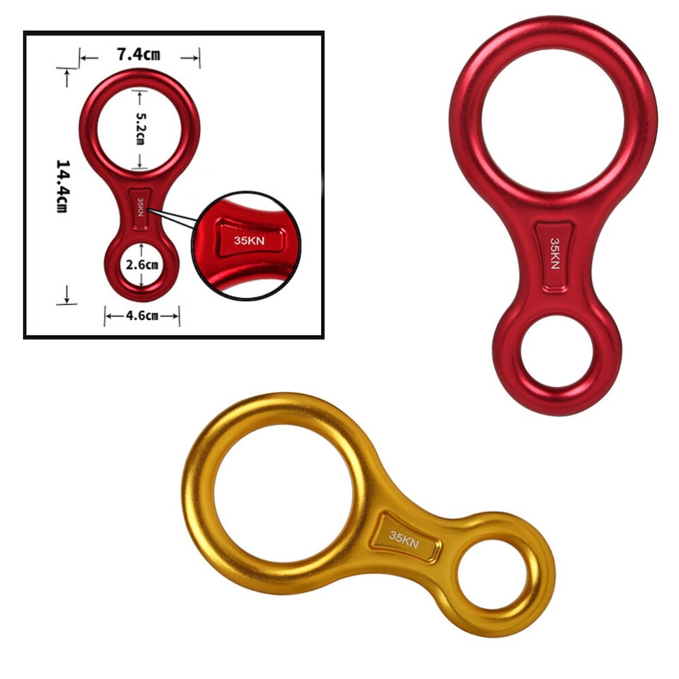 2 Pcs Rappelling Gear Downhill Eight Ring 8 Word Rope Climbing Tree eBay