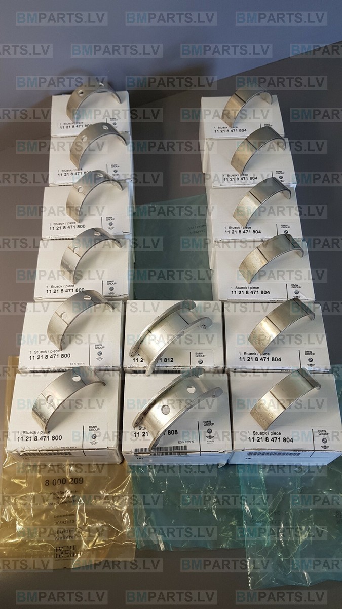 NEW GENUINE BMW BEARING SHELL YELLOW 6x 8471800 & 8471804 1x  