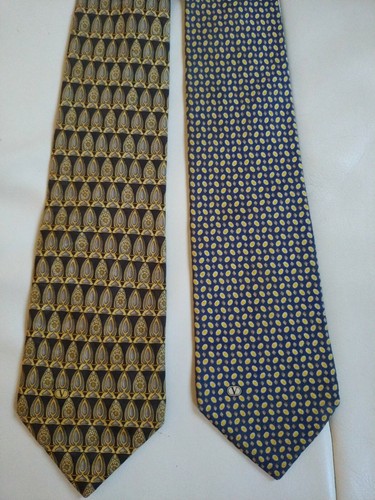VALENTINO 2 CRAVATTE VINTAGE 100% SETA ORIGINALE MADE IN ITALY | eBay