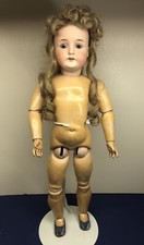 25.5” Antique Bisque German Karl Hartmann Doll Nice Composition BJ Body Blonde L