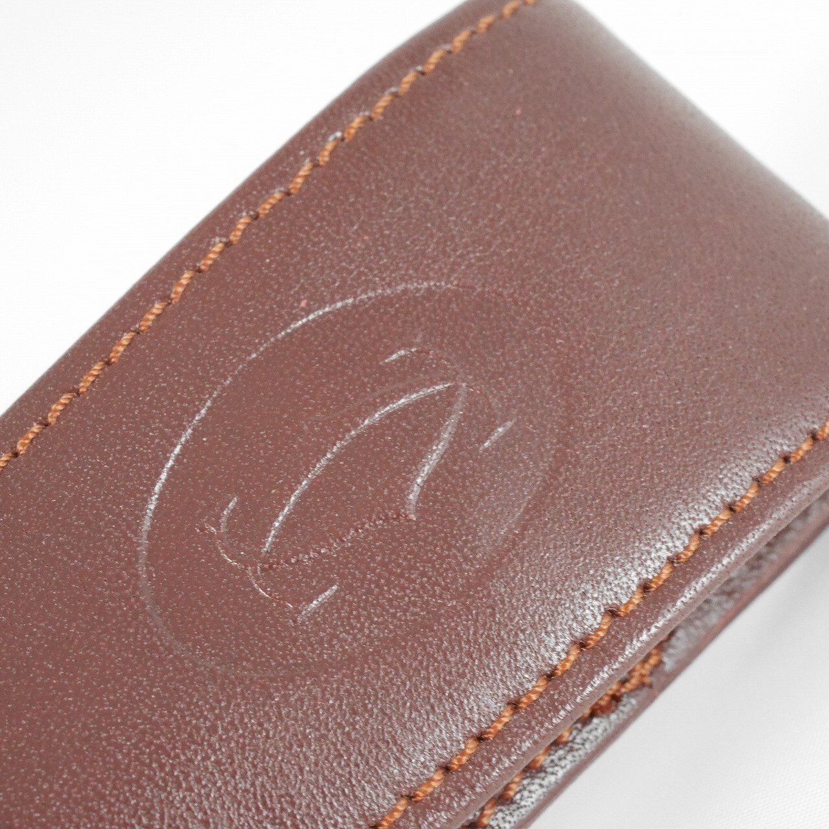 カルティエ　ボールペンケース　ボックスケース Cartier Pen Pouch Case Bordeaux (used) FREE SHIPPING
