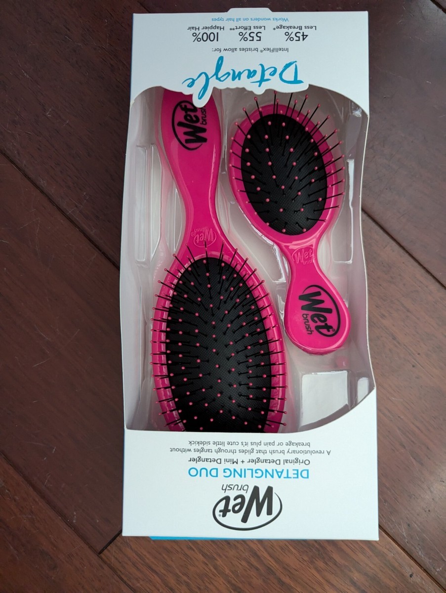 Wet Brush Detangling Duo Original & Mini Detangler-Pink  display picture 2