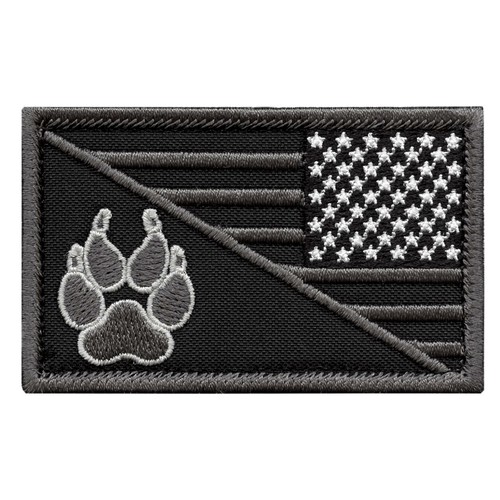 set 2 toppe gancio sottomesso bandiera americana USA rovesciata polizia dog handler K-9 - Foto 4 di 6