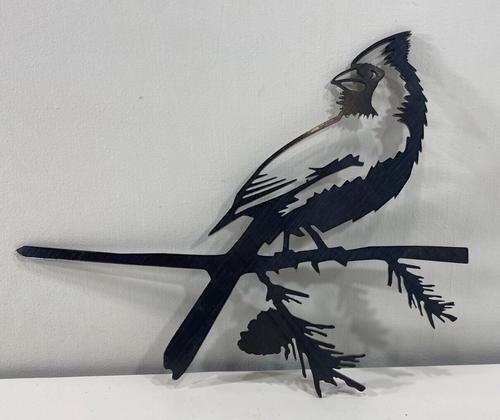 Laser or Water Jet cut Cardinal on branch - Picture 2 of 5