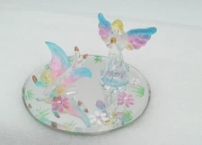 Glass gallery crystal collection butterflies and angel