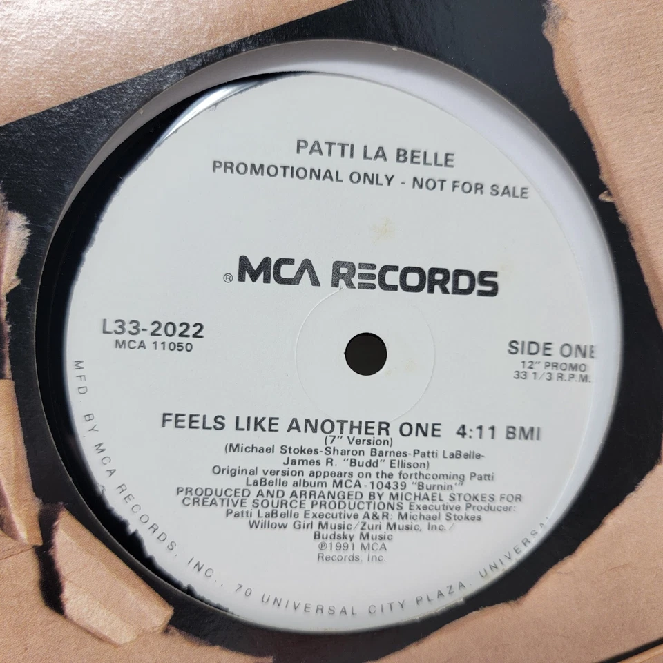 Patti La Belle Feels Like Another One M- 12" Vinyl Record Single + Free Sleeve Foto 2 de 4