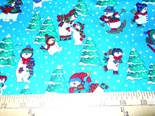 26" Penguin Scenic Christmas Fabric