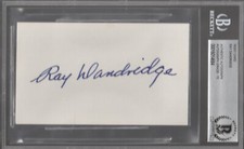Ray Dandridge (d.1994) Signed 3x5 Index Card HOF Negro Leagues BAS 10