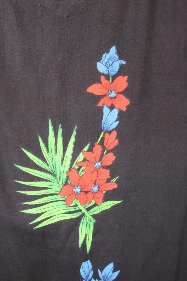 La Cera Black w/Beaded Florals Maxi Dress-Size 3XL- Pockets - Image 4 of 4