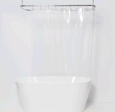 Threshold Shower Liner Clear Stall Size PEVA Medium Weight 