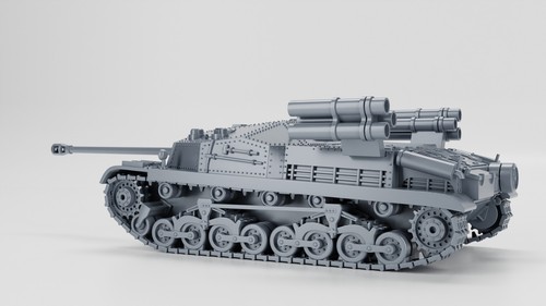 3D Printing 1/72 Hungarian 43M Zrinyi Sorozatveto Tank Unpainted Model Kit - Afbeelding 6 van 6