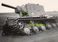 original Foto Panzer Beute Wehrmacht Frack zerstört Baltenkreuz Russland [3633]