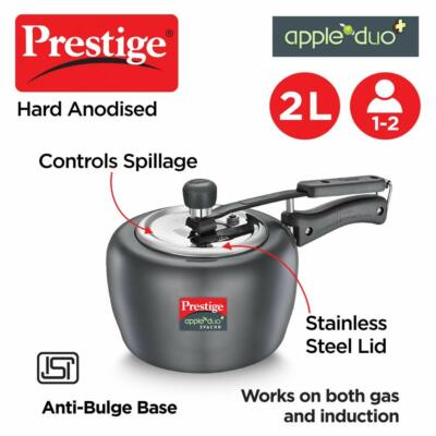 Prestige Apple DUO Plus Svachh Hard Anodized Liter Pressure