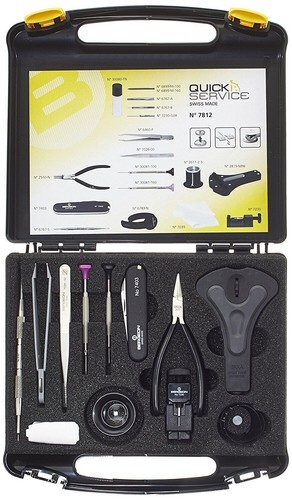 BERGEON 7812 Watchmakers Quick Service Tool Case Kit Watch Repair