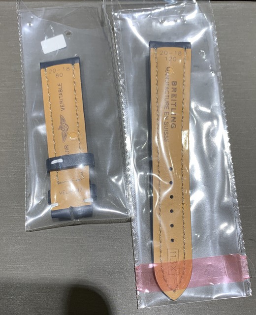 genuine breitling leather strap