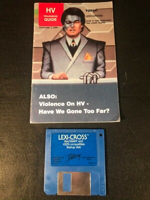 Vintage Interplay Lexi-Cross DOS Startup Disk w/One 3.5'' Disk/Manual Tested