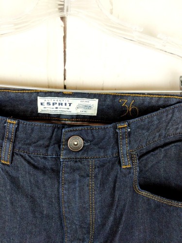Pantalones de mezclilla para hombre ESPRIT lavado oscuro de ajuste recto 36 x 32 - Imagen 3 de 6