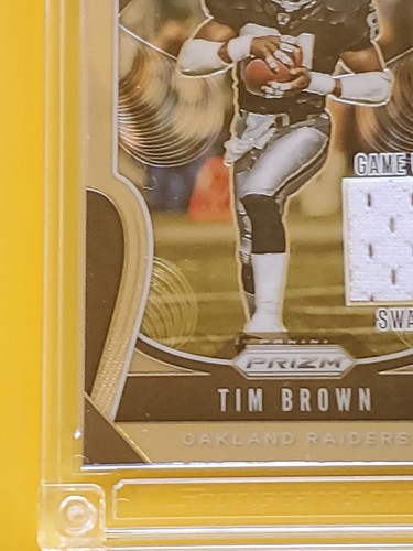 Tim Brown 2024 Jersey Fusion Prizm #280 Game Used Patch - Picture 4 of 10