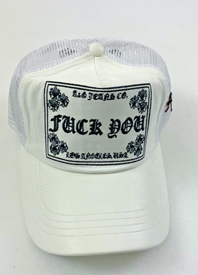 Vintage A & G Rock n Roll Couture Adult Adjustable Trucker Hat One Size White