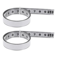 2pcs Self-Adhesive Measuring Tape 50cm Metric Middle to Both Sides Read
