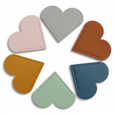 Leather Heart Bookmarks for Women, Corner Bookmark Gift Leather - Heart Set