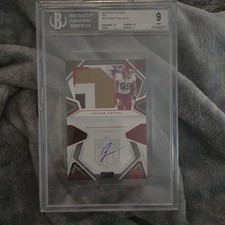 2020 Panini Playbook Chase Young Patch Auto Red #15 JSY AU BGS 9.  1/10