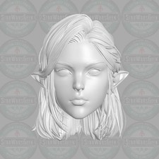 Omylia female elf custom head for 1:18 1:10 1...