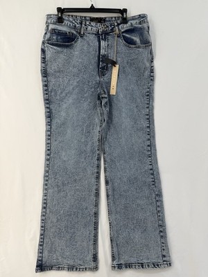 Studio 12 Junior's Women Size 13 Relaxed Fit Acid Wash Jeans Blue Stretch Denim