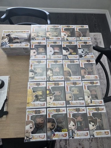 The Walking Dead Funko Pop Lot Of 21 with Pop Protectors