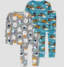 NEW Carters Just Onr You Toddler Boys 4pc Set Long Sleeve Snug Fit Cotton 