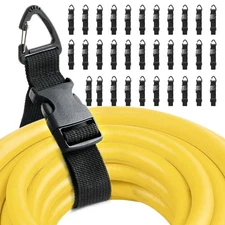 Heavy Duty Extension Cord Holder Organizer (32 Pack Black) 17 Inch Adjustable...