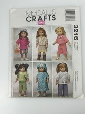 McCall's 3216 Doll Clothes Sewing Pattern Fits 18 Inch Dolls