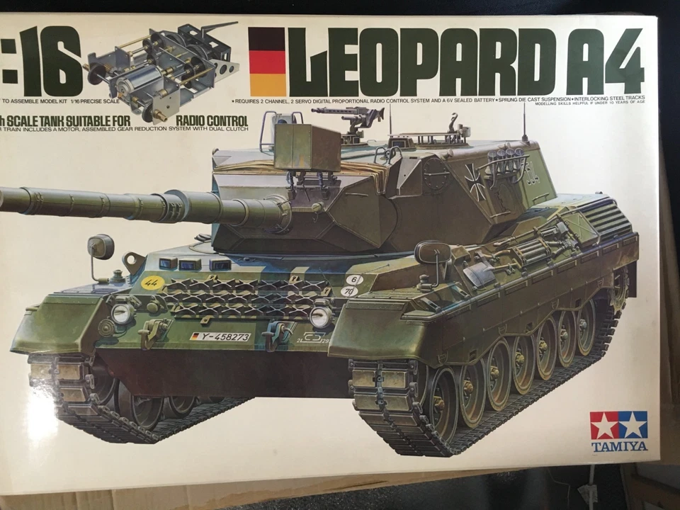 1/16 Tamiya leopard Tank Vintage RC Modle - image 4 of 4